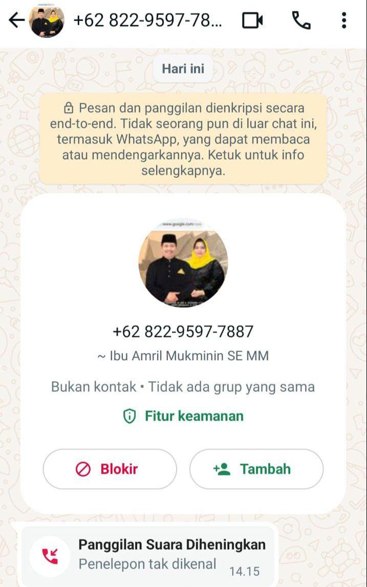 Waspada Penipuan Mengatasnamakan Bupati Bengkalis, Ini Modusnya