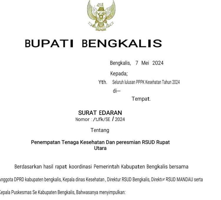 Bupati Bengkalis Imbau Masyarakat Waspada Berita Hoax