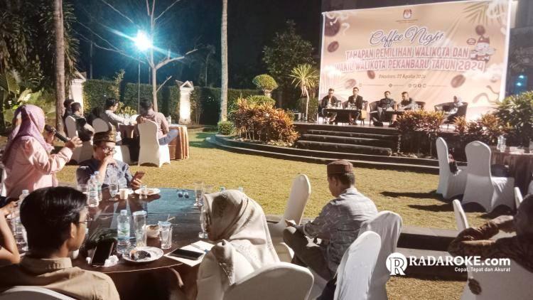 Gelar Coffee Night, Ketua KPU Ungkap DPT Pekanbaru Bertambah 17 Ribu Pemilih