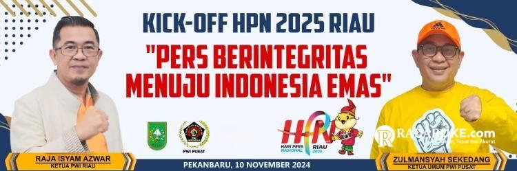 Peluncuran Kick-Off HPN 2025 Digelar di Kantor PWI Riau, Peserta Diberikan Baju Kaos HPN