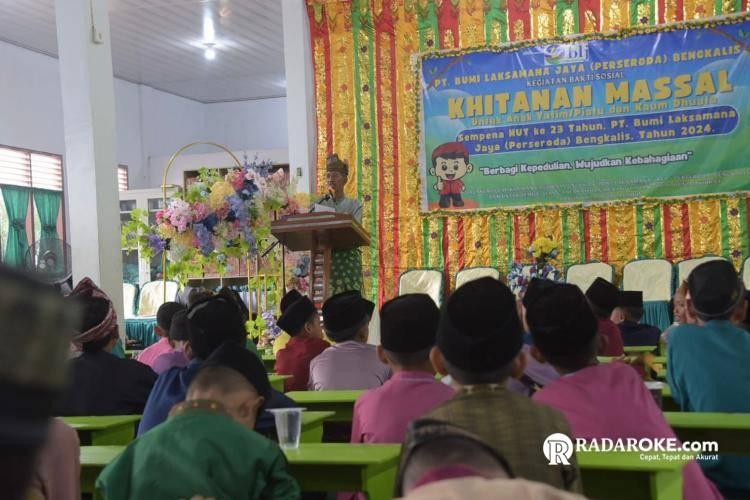 Bupati Bengkalis Apresiasi Program Khitan Massal PT BLJ di Rumah Quran dan Yatim Piatu