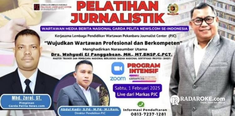Kerjasama dengan Pekanbaru Journalist Center: Puluhan Wartawan Garda Pelita News.com Ikuti Pelatihan Jurnalistik