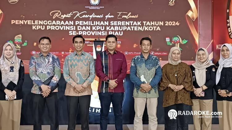 KPU Pekanbaru Terbaik Pertama Penyelenggara Pemilu Serentak 2024 se-Riau