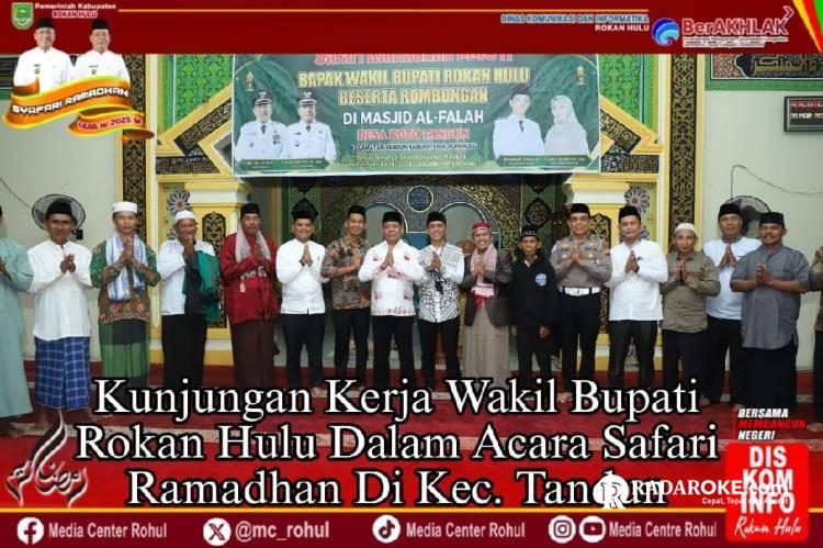 Kunjungi Kecamatan Tandun, Wabup Rohul, H Syafaruddin Poti Paparkan Program Utama