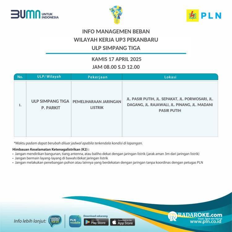 Sejumlah Wilayah Termasuk Pandau Alami Pemadaman Listrik, Ini Penyebabnya 