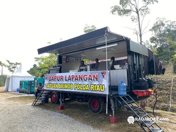 Dukung Jambore Karhutla, Brimob Polda Riau Siapkan Dapur Lapangan 