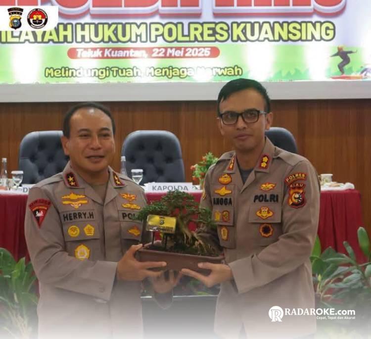 Sambut Kunker Kapolda, Kapolres Kuansing Siap Dukung Program Polri Presisi