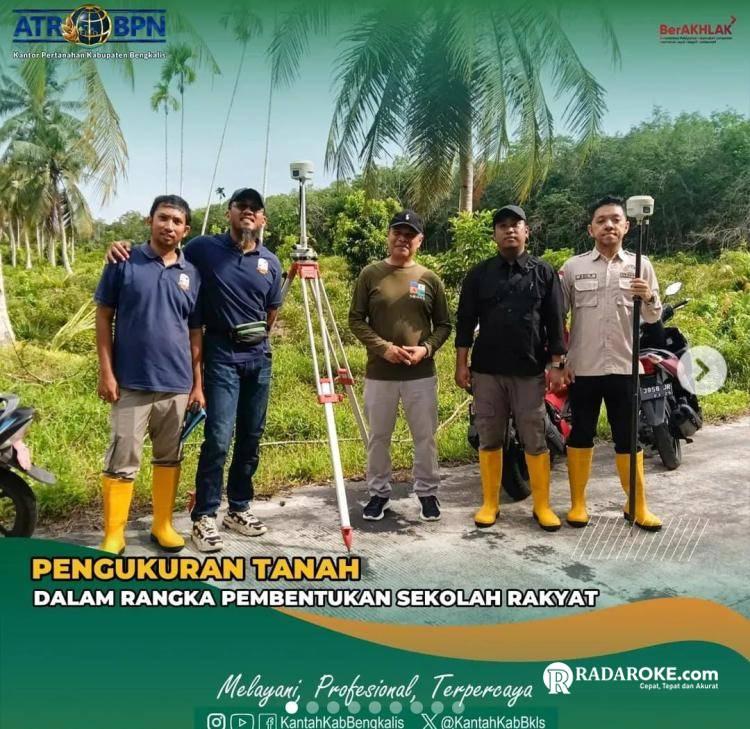 Kantor Pertanahan Bengkalis Lakukan Pengukuran Lahan untuk Pembangunan Sekolah Rakyat Terpadu di Desa Wonosari