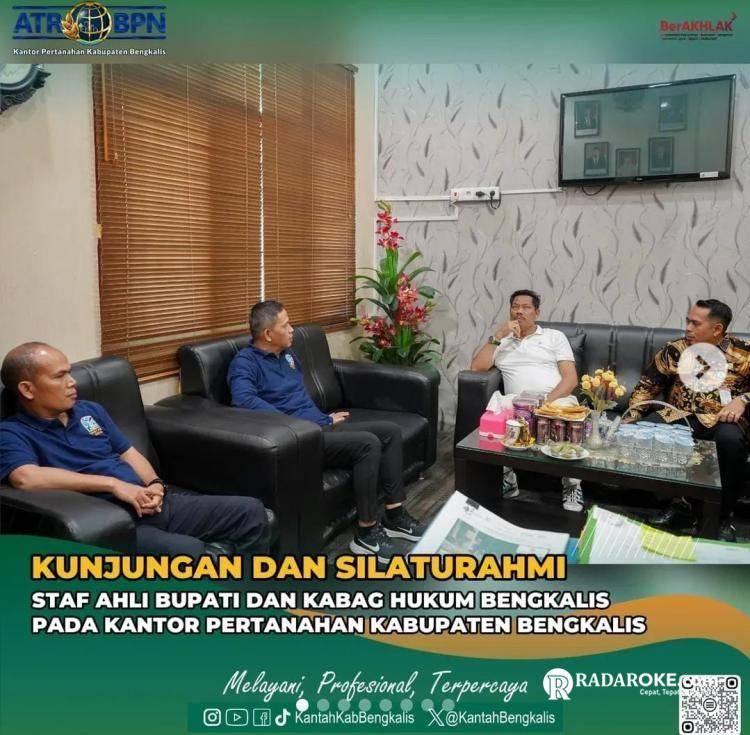 Kantor Pertanahan Kabupaten Bengkalis Terima Kunjungan Staf Ahli Bupati