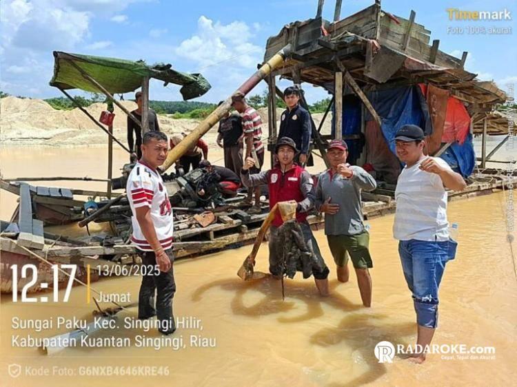 Polsek Singingi Hilir Berhasil Tangkap 2 Pelaku Penambang Emas Tanpa Izin (PETI)