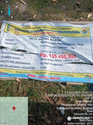 Kejari Kuansing Harus Segera Turun Periksa Penggunaan Dana Desa Muara Bahan