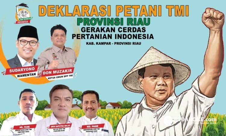 Besok, Wamentan RI Hadiri Pelantikan DPW Tani Merdeka Indonesia Provinsi Riau