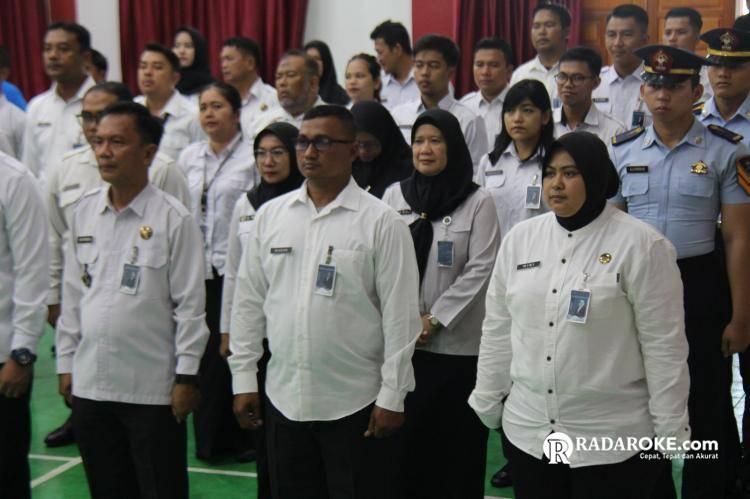 Lapas Kelas II Pekanbaru Apel Bersama Menteri HAM
