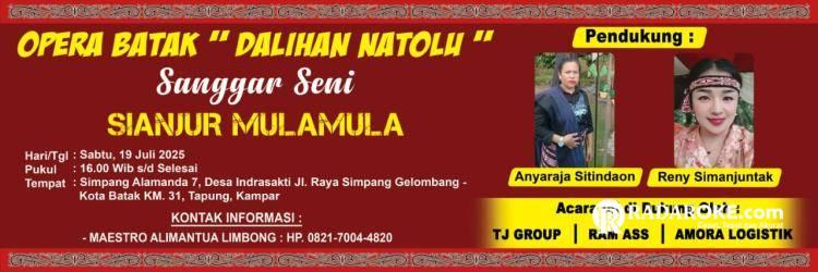 Opera Batak Obati Kerinduan, Pimpinan Maestro Aliman Tua Limbong Hadir di Kampar