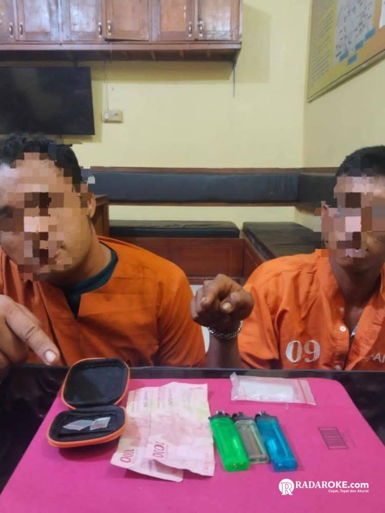 Polsek Tapung Hulu Tangkap Dua Pelaku Narkoba di Desa Danau Lancang