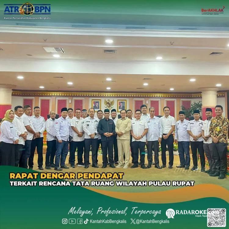 Perwakilan Kantor Pertanahan Bengkalis Hadiri Rapat Dengar Pendapat Tata Ruang Pulau Rupat di DPRD Riau