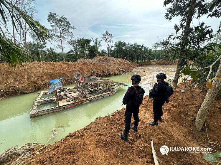 Polres Kuansing Minta Bantuan Brimob Basmi Tambang Emas Ilegal