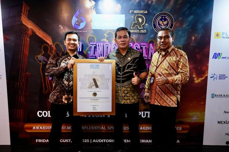 Kementerian ATR/BPN Raih Penghargaan Popular Government Institution 2025 dari The Iconomics
