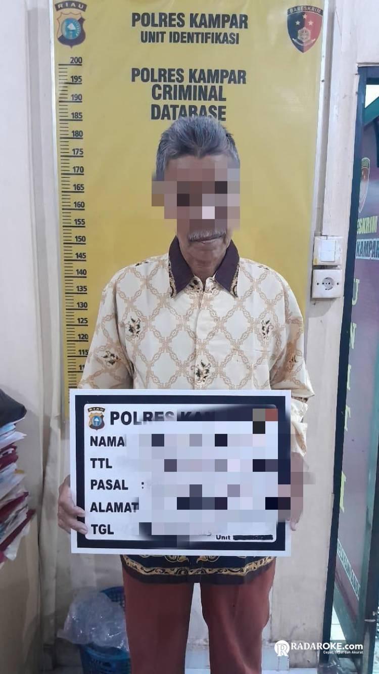 Polres Kampar Tangkap Pria Renta, 2 Orang Cucu Tirinya Dicabuli