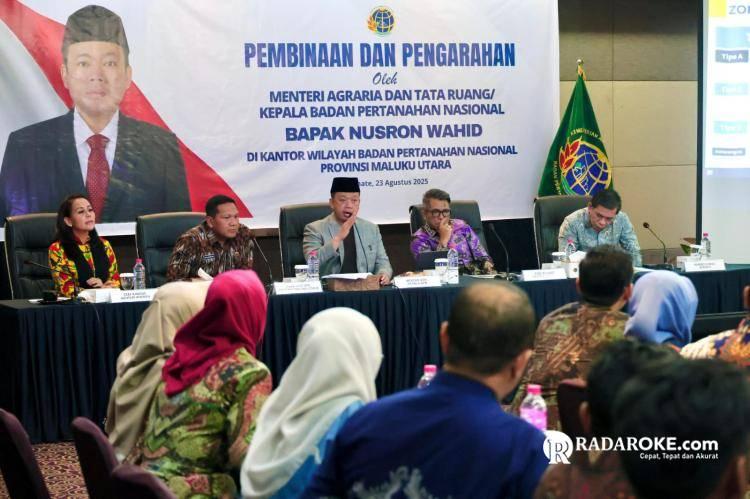 Pembinaan di Kanwil BPN Provinsi Maluku Utara, Menteri Nusron: Tugas Saya Memberikan Kepastian dan Harapan