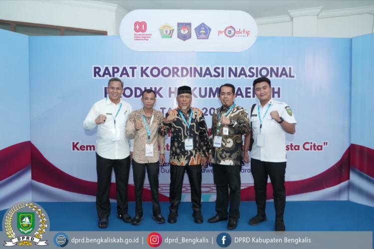 Wakil Ketua DPRD dan Ketua Bapemperda Bengkalis Ikuti Rakornas Produk Hukum Daerah 2025
