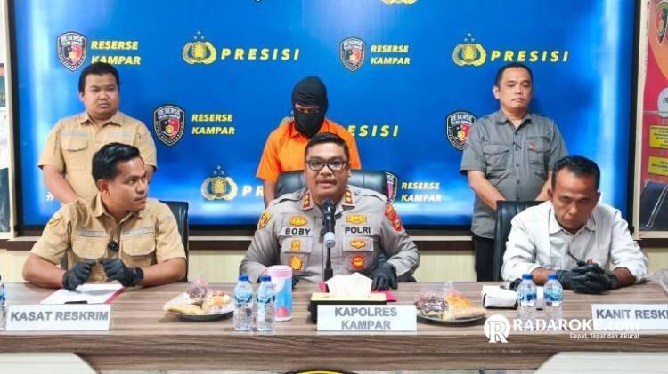 Polres Kampar Gerak Cepat, Kurang dari 24 Jam, Pembunuh di Desa Kualu Tertangkap!” Kapolres Imbau Warga Lapor Jika Ada Pencurian