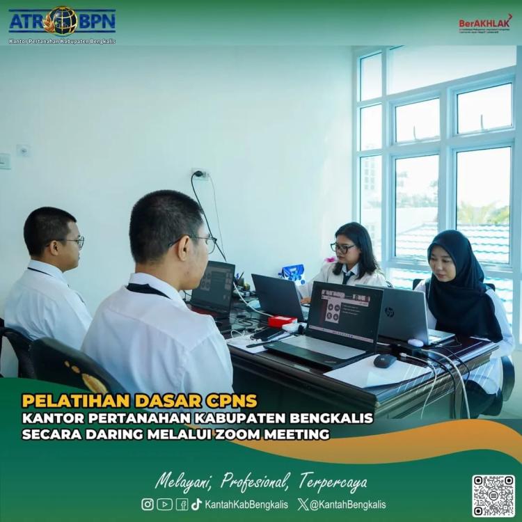 CPNS Kantor Pertanahan Bengkalis Ikuti Pembukaan Latsar Gelombang II