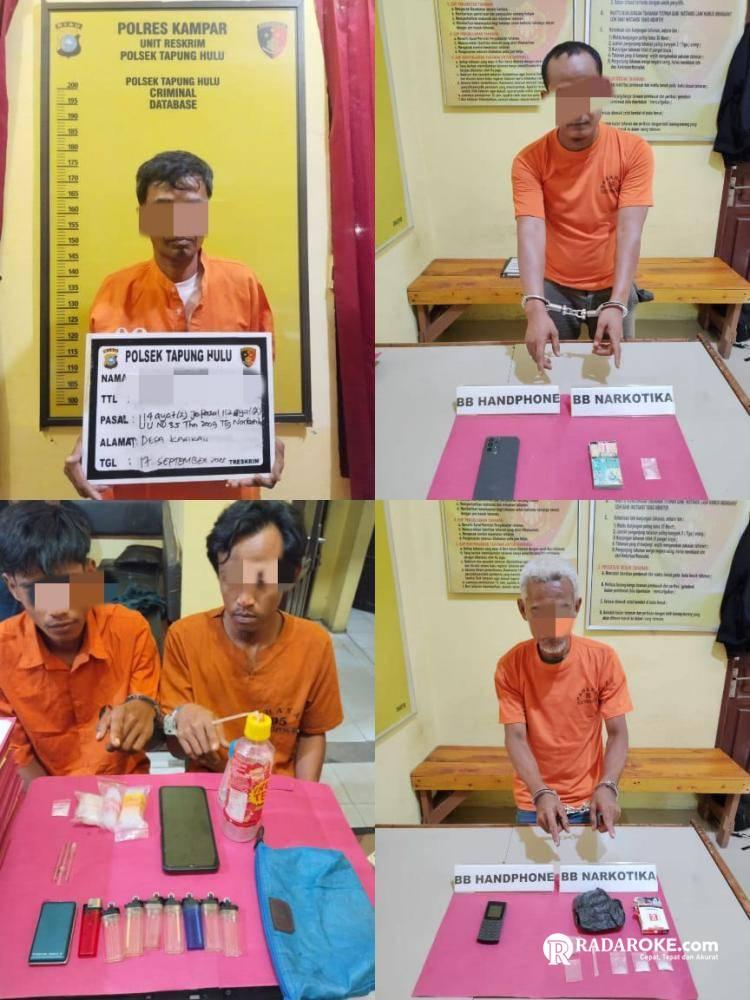 Tak Ada Ampun! Polres Kampar Kembali Gempur Narkoba, 5 Pelaku Diciduk dalam Operasi Antik!