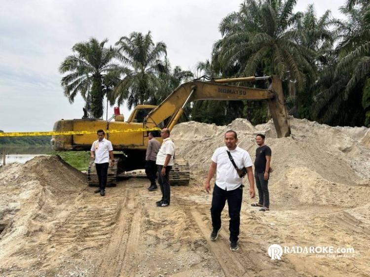 Satreskrim Polres Kampar Sikat Tiga TKP Penambang Galian C di Kecamatan Tambang