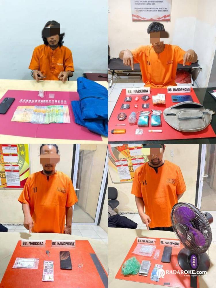 Polres Kampar Tak Kenal Ampun! 4 Pengedar Narkoba Diciduk, Jaringan Narkoba di Kampar Digempur Habis!
