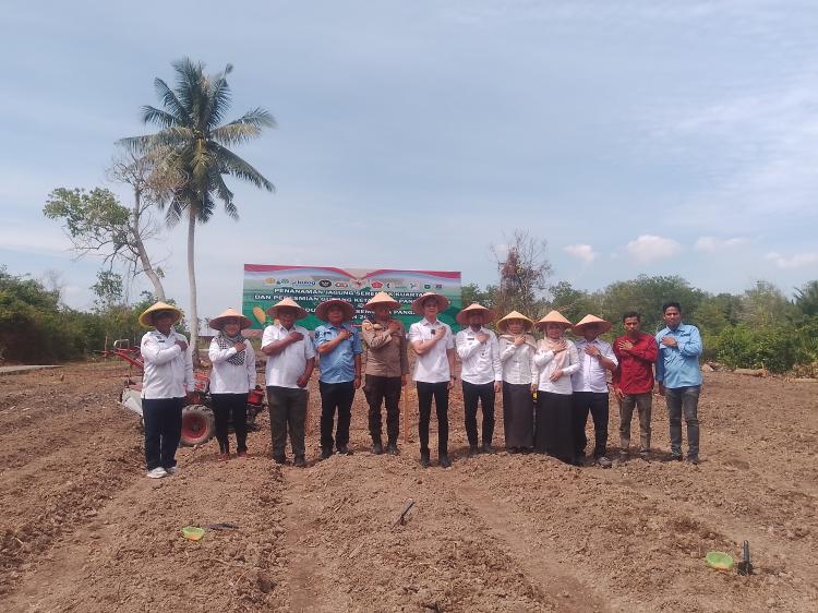Penanaman Jagung Serentak dan Peresmian Gudang Ketahanan Pangan Polri Digelar di Bengkalis