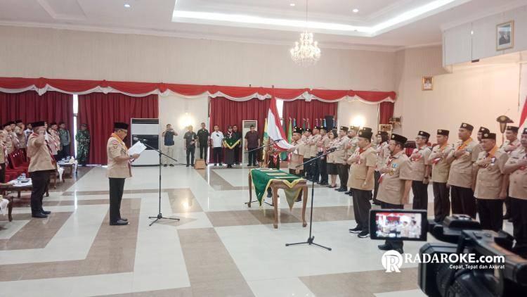 Gubri Abdul Wahid Resmi Dilantik Jadi Ketua Majelis Pembimbing Daerah Gerakan Pramuka Riau Periode 2025-2030