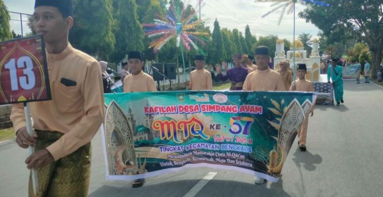 Pemdes Simpang Ayam tampil kompak dan penuh antusias dalam meramaikan rangkaian Musabaqah Tilawatil Qur’an (MTQ) ke-57 Tingkat Kecamatan Bengkalis 