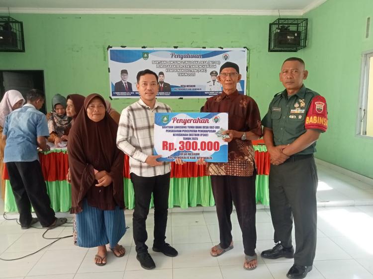 pemdes meskom salurkan blt dd kepada warga