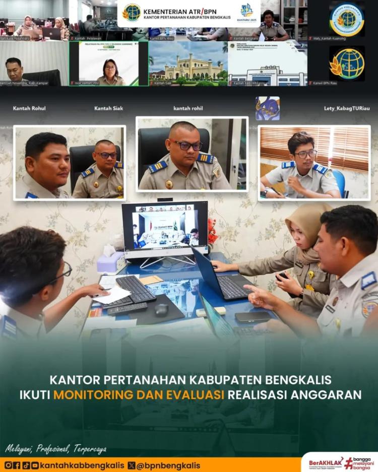 BPN Riau Gelar Monev Realisasi Anggaran, Dorong Percepatan Penyerapan Menjelang Akhir Tahun