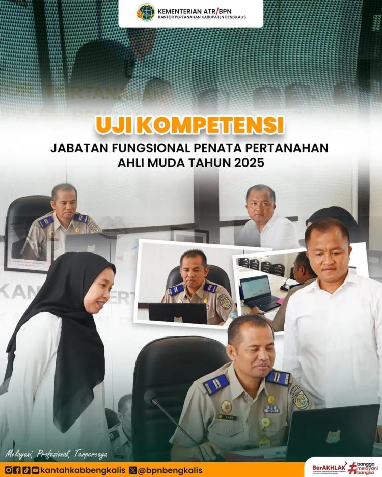 Kantor Pertanahan Kabupaten Bengkalis Ikuti Uji Kompetensi Jabatan Fungsional Penata Pertanahan Ahli Muda