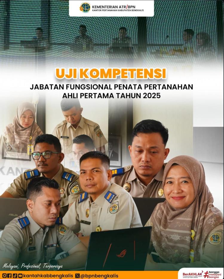 Kantor Pertanahan Bengkalis Ikuti Uji Kompetensi Jabatan Fungsional Secara Daring