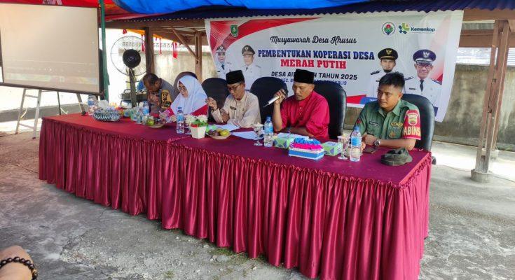 Pemdes Air Putih Gelar Musdes Khusus Pembentukan Koperasi Merah Putih