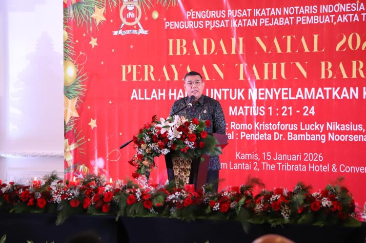 Hadiri Perayaan Natal, Wamen Ossy: Notaris dan PPAT Punya Peran Strategis Hadirkan Negara bagi Masyarakat