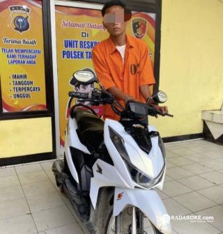 Polsek Tapung Amankan Pelaku Curanmor yang Ditangkap Warga