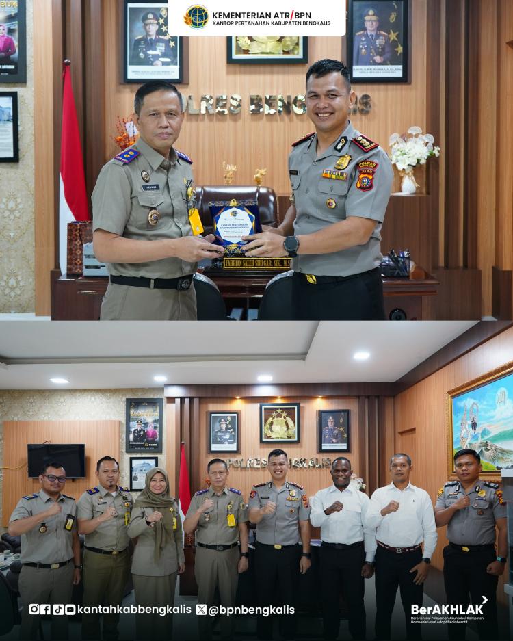 Kantor Pertanahan Kabupaten Bengkalis Perkuat Sinergi dengan Polres Bengkalis