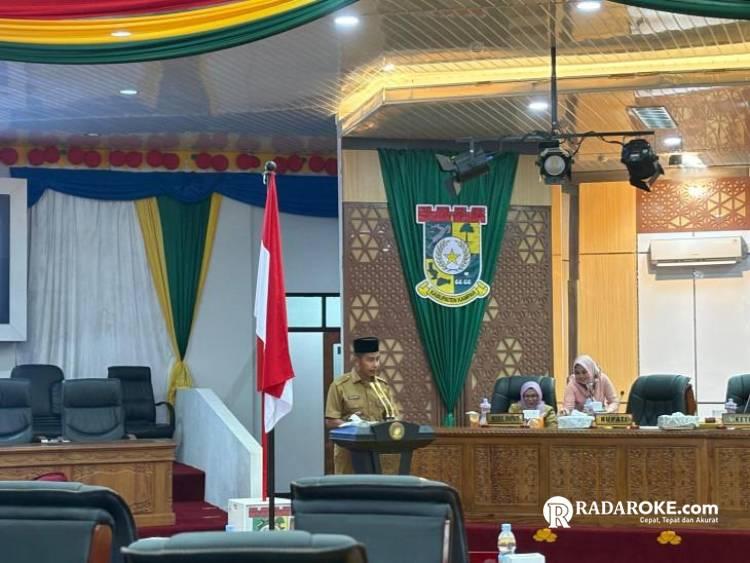 Bupati Kampar Hadiri Rapat Paripurna Terkait Pengesahan 6 Ranperda