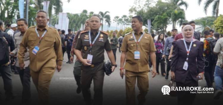 Bupati dan Wakil Bupati Rohul Hadiri Rakornas Bersama Presiden RI