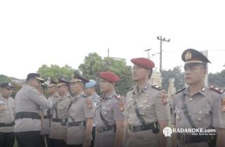 Kapolres Pimpin Sertijab Kasat Reskrim dan Tiga Kapolsek Jajaran Polres Kampar