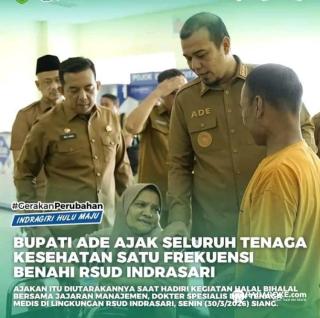 Bupati Inhu Ajak Tenaga Kesehatan RSUD Indrasari Satukan Semangat Benahi Pelayanan