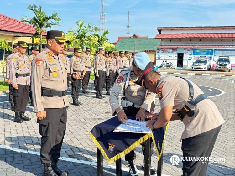 Kapolsek Batang Gansal Resmi Diganti, Kapolres Inhu Pimpin Upacara Sertijab