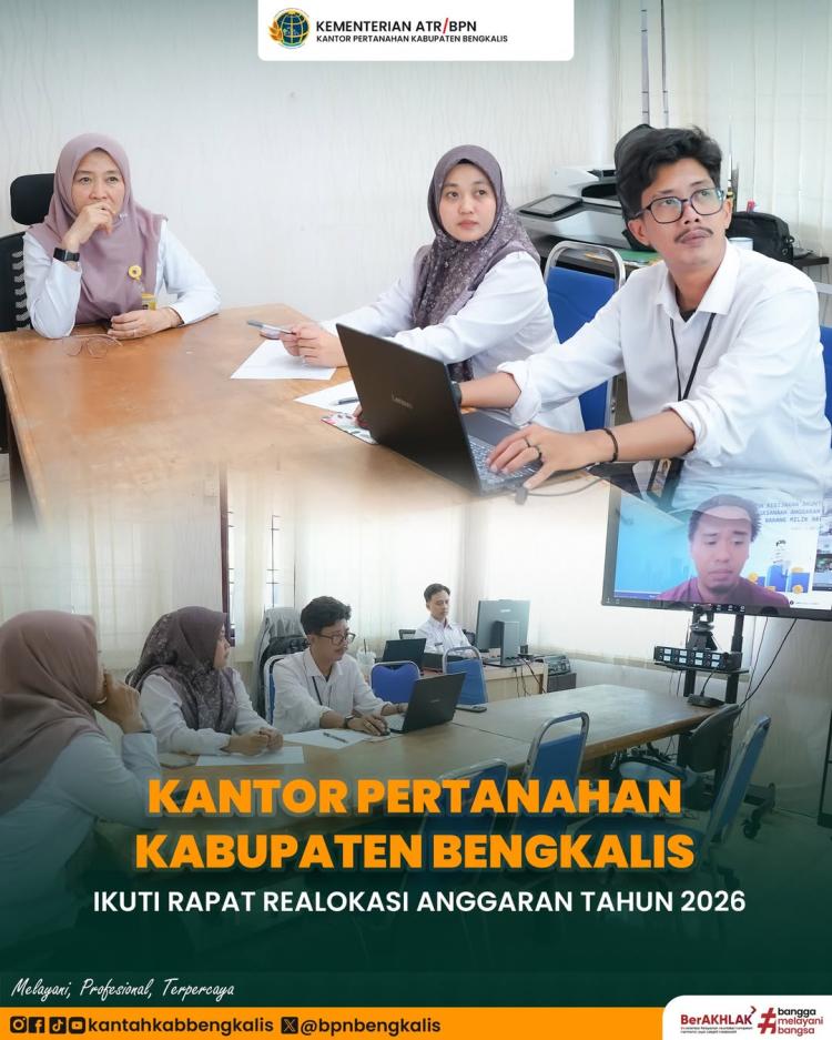 Kantor Pertanahan Kabupaten Bengkalis Ikuti Rapat Pembahasan Realokasi Anggaran Tahun 2026