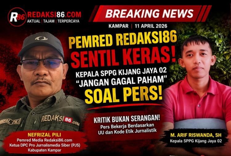Pemred Redaksi86 Tegas: Media Bekerja Berdasarkan Fakta, Bukan Kepentingan