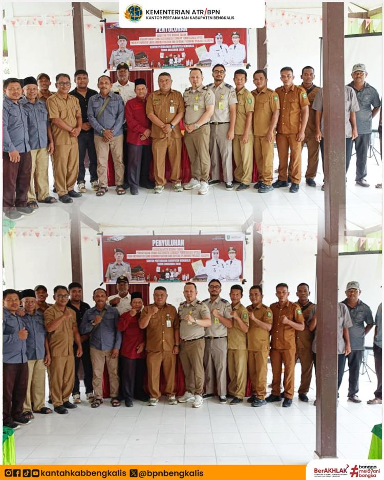 Kantor Pertanahan Bengkalis Gelar Penyuluhan Peta Bidang Tanah di Rupat