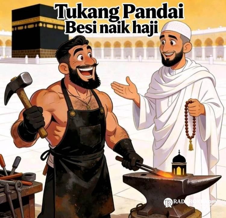 Mengagumkan, 31 Tahun Sisihkan Uang Rp 5.000 Per Hari, Tukang Besi Nganjuk Berangkat Haji 